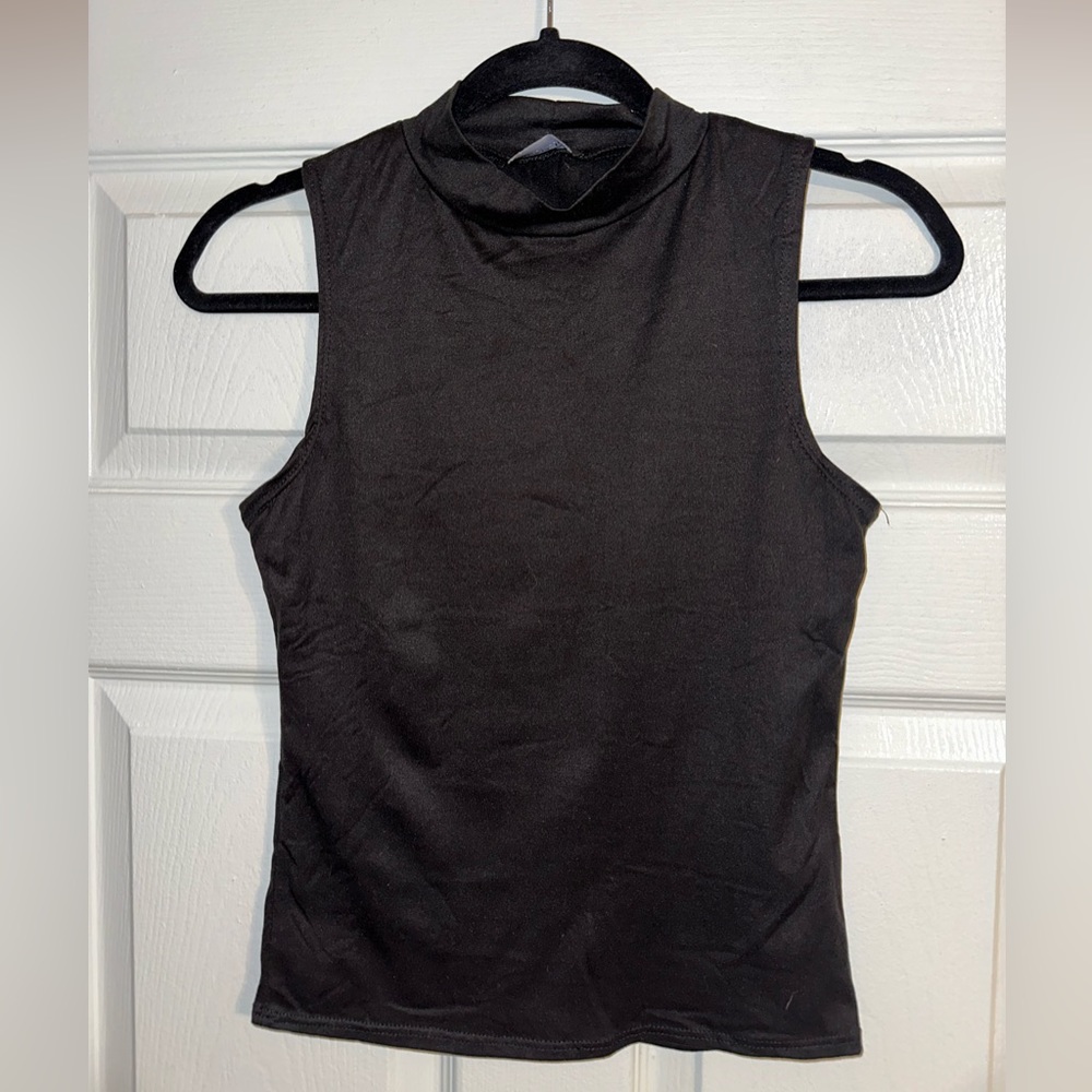 Black Turtleneck Tank - Olivia Rae - Size XS